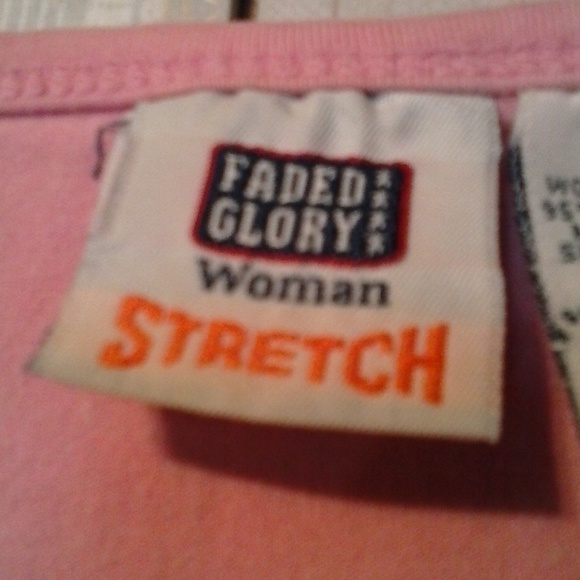 FADED GLORY WOMAN STRETCH PINK SHORT SLEEVE TOP - Picture 2 of 3